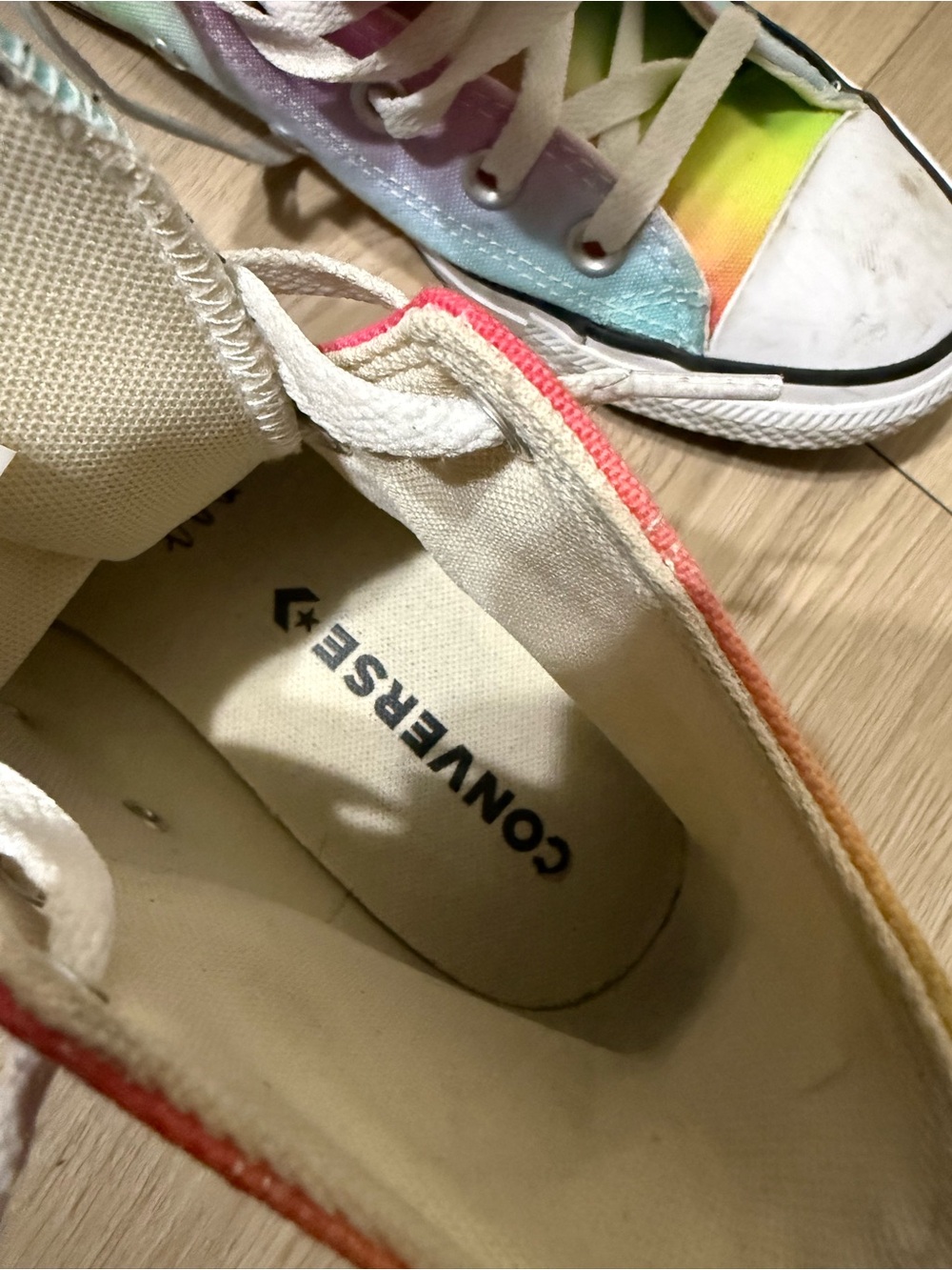 Converse High-Top Rainbow Canvas Sneakers - Picture 6 of 6